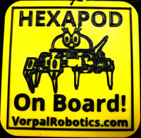 Hexapod On Board Sign with Suction Cup